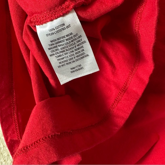 Anthropologie Ping Pong Surf Club Red Le Surf Cotton T-Shirt - Picture 4 of 8